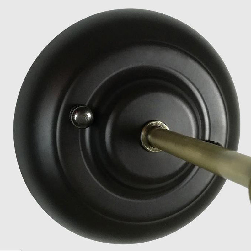 Vintage Iron Bronze Wall Light Sconce - Saucer Shade 1-Bulb Stylish Mounted Lamp For Farmhouse