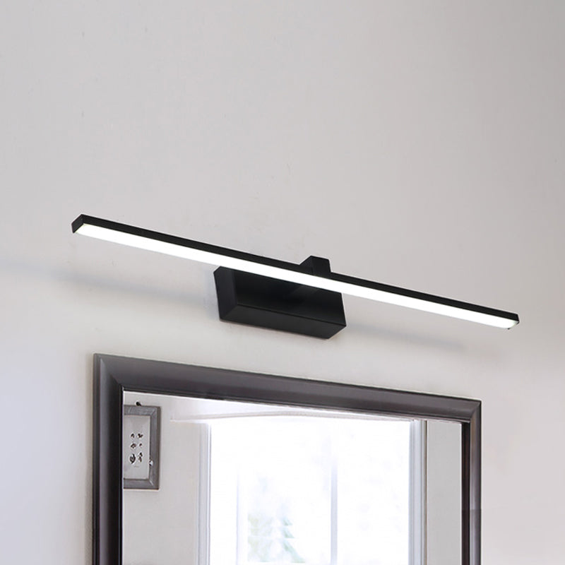 Black/White Led Wall Mounted Bathroom Mirror Light - Iron Stick Vanity Lamp Multiple Sizes Available