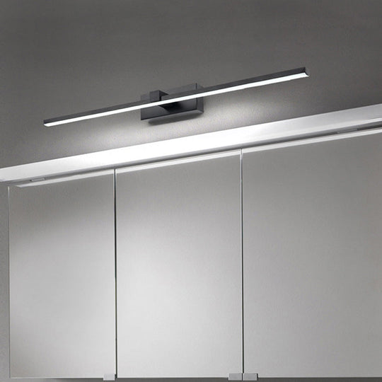 Black/White Led Wall Mounted Bathroom Mirror Light - Iron Stick Vanity Lamp Multiple Sizes Available