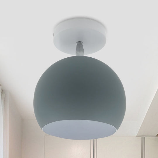 Adjustable Half Sphere Flush Mount Macaron Aluminum Lighting Fixture - Small | 1 Bulb