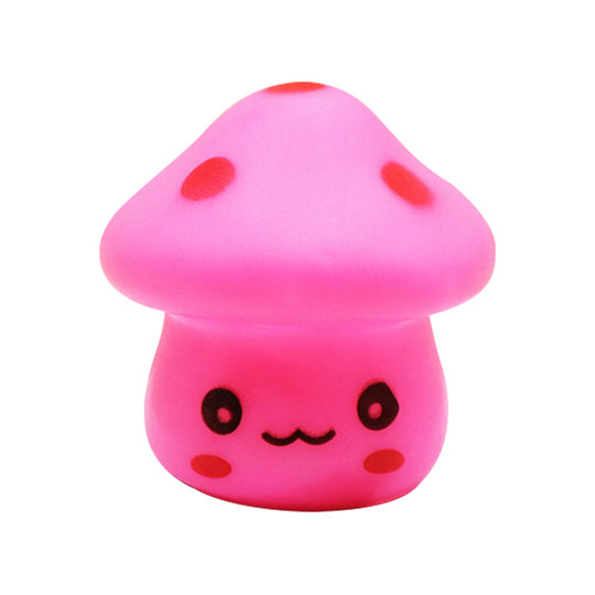 Mini Mushroom Led Nightlight - Cartoon Plastic Nursery Wall Lamp In 7 Color Light Options