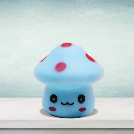 Mini Mushroom Led Nightlight - Cartoon Plastic Nursery Wall Lamp In 7 Color Light Options
