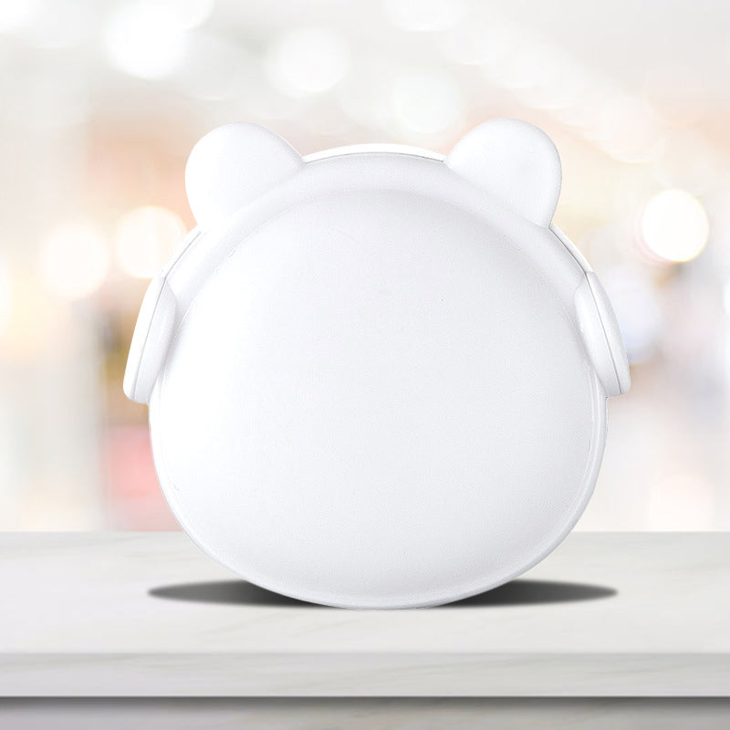 Plastic Wall Nightlight - Cartoon Bear Design With Light Sensor And Led Pink/Blue/White