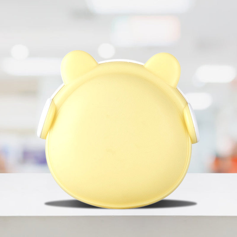 Plastic Wall Nightlight - Cartoon Bear Design With Light Sensor And Led Pink/Blue/White