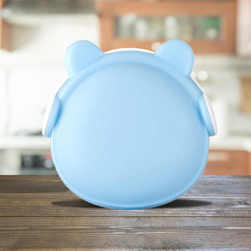 Plastic Wall Nightlight - Cartoon Bear Design With Light Sensor And Led Pink/Blue/White Blue