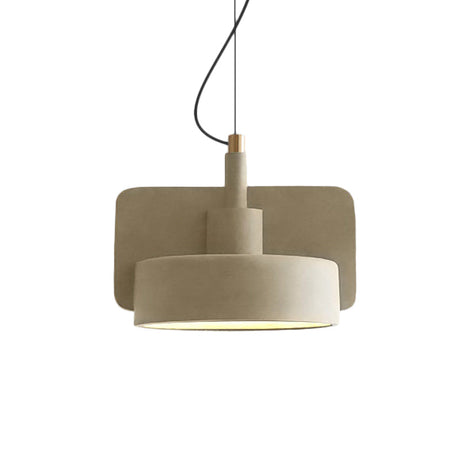Minimalist Shallow Bowl Hanging Light With 1 Bulb - Red/Grey/Yellow