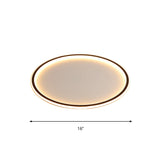 Ultrathin Flush Mount Led Ceiling Lamp In Black - Simple Acrylic Design For Living Room 16/19.5/23.5