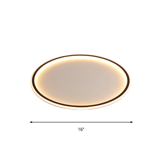 Ultrathin Flush Mount Led Ceiling Lamp In Black - Simple Acrylic Design For Living Room 16/19.5/23.5