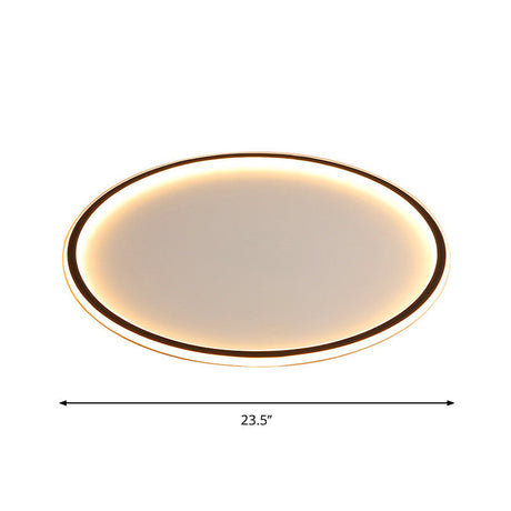 Ultrathin Flush Mount Led Ceiling Lamp In Black - Simple Acrylic Design For Living Room 16/19.5/23.5