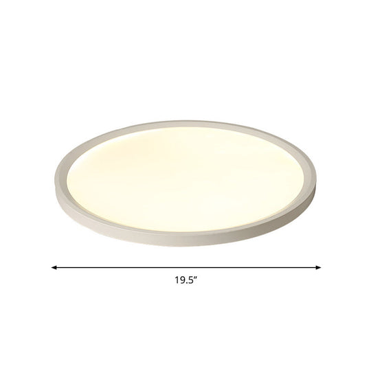 Sleek And Modern Acrylic Led Flush Mount Ceiling Light Fixture In Warm/White Multiple Sizes