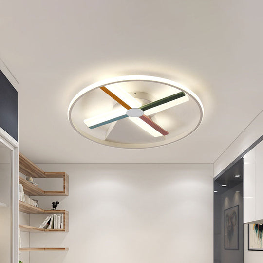 Windmill Led Ceiling Light For Modern Childrens Bedroom 16.5/20.5 Wide