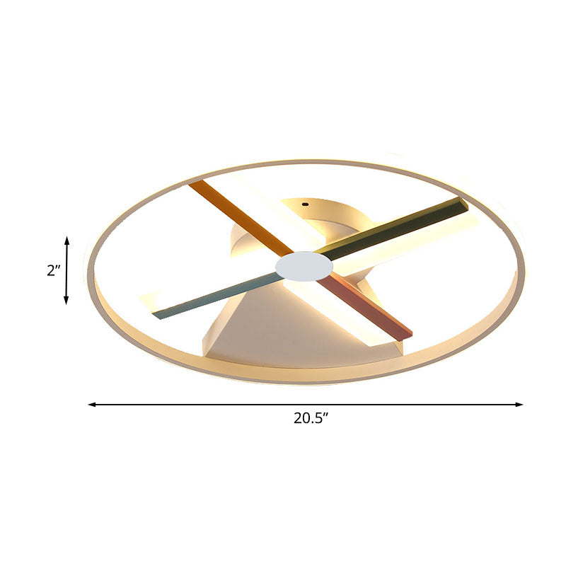 Windmill Led Ceiling Light For Modern Children’s Bedroom 16.5’/20.5’ Wide