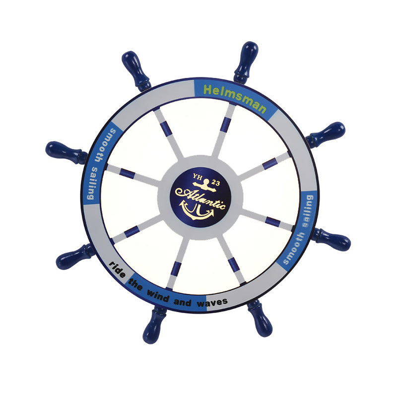 Led Blue Flush Light Fixture For Nursery Acrylic Rudder Mount Spotlight Mediterranean Style