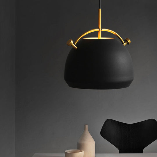 Retro Dome Shade Hanging Ceiling Light - Stylish Metal Pendant Lamp For Table 10’/11’/13’