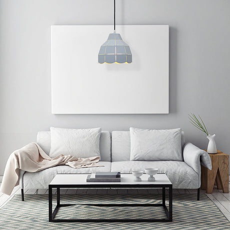 Modern Nordic Metal Pendant Light - Black/Gray/White/Yellow/Blue 1 Foldable Dining Room Hanging Lamp