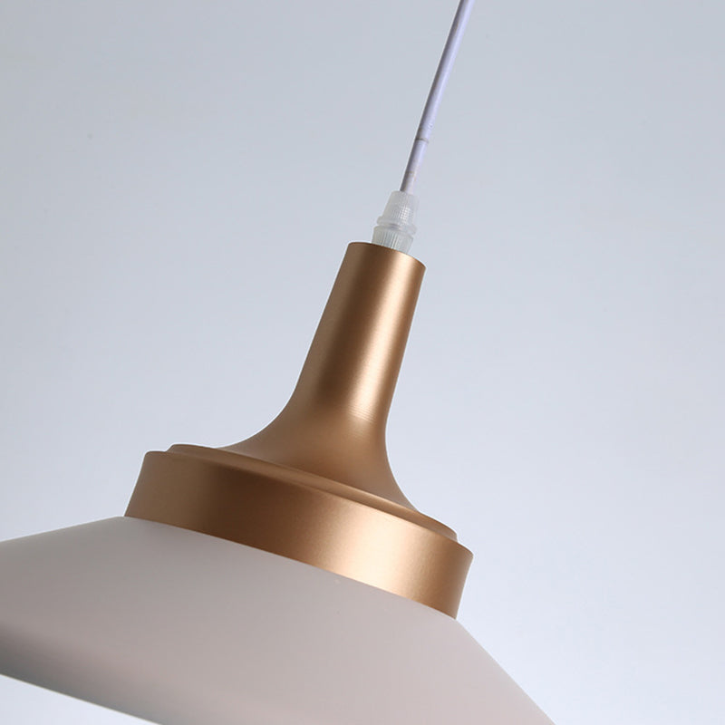 Conic Metal Pendant Lighting - Nordic Style 1 Light Black/White 9.5’/14’ Width