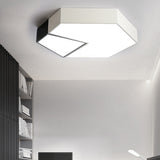 Modern Black And White Hexagon Ceiling Light Acrylic Shade Mount Fixture 11/15/19 Dia - Perfect For