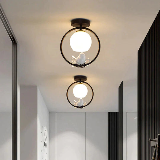 Northern Europe Led Corridor Bird Ceiling Lamp