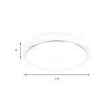 Metal Led Ceiling Light Fixture With Acrylic Shade For Hallway - Warm/White 7.5/9/12 Dia