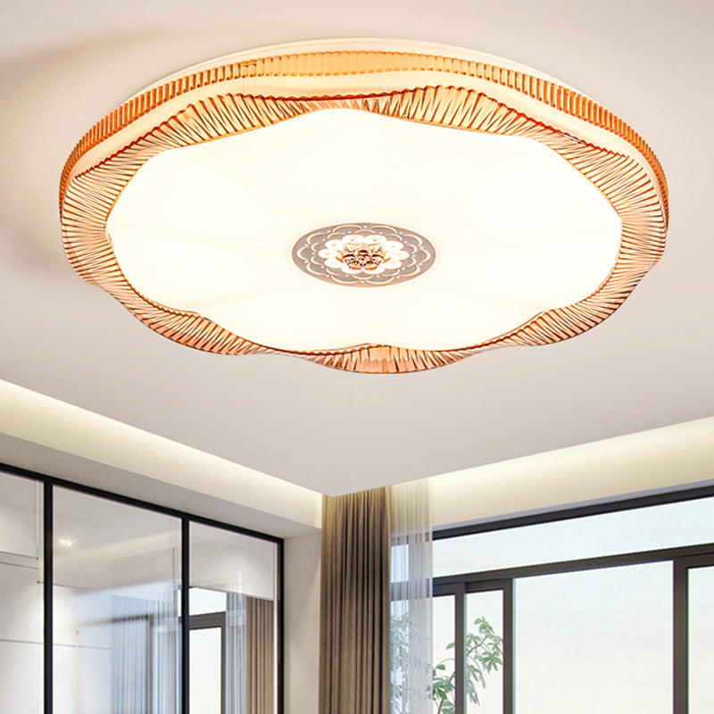 Blooming Flush Mount Ceiling Light For Bedroom Modern Acrylic Shade White/Blue/Gold Warm/White –