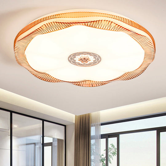 Blooming Flush Mount Ceiling Light For Bedroom Modern Acrylic Shade White/Blue/Gold Warm/White –