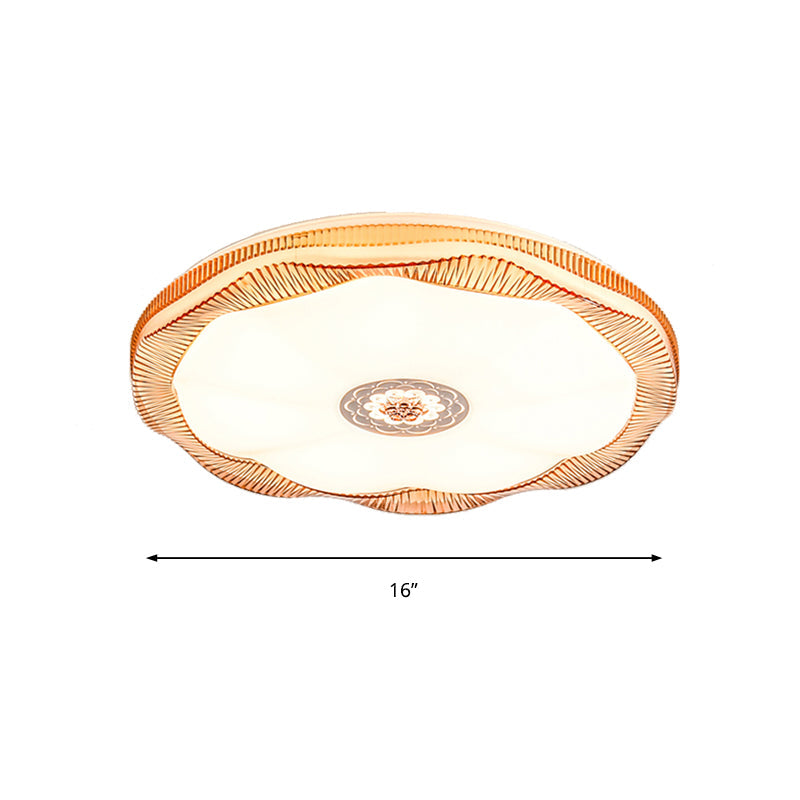 Blooming Flush Mount Ceiling Light For Bedroom Modern Acrylic Shade White/Blue/Gold Warm/White –