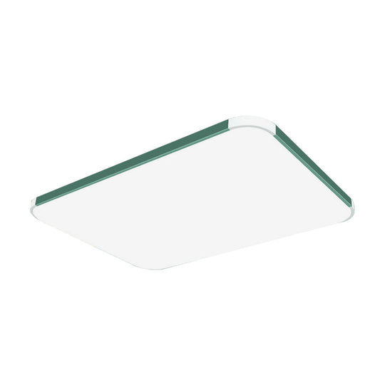 Geometric Led Flush Mount Lamp In Macaron Colors - 12/15/17 Wide