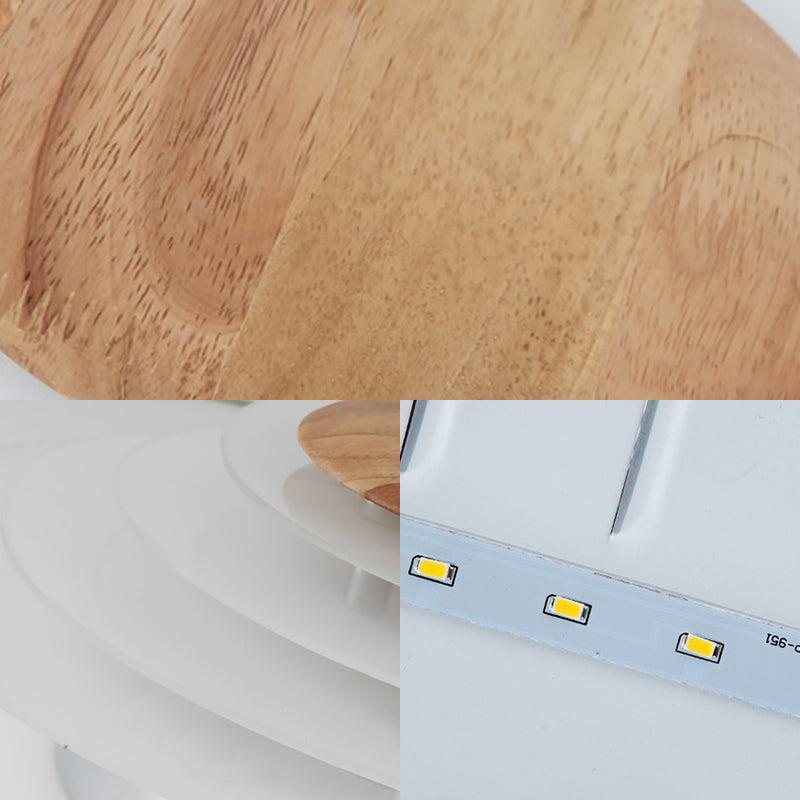 Nordic Planet Flush Mount Acrylic White Led Ceiling Fixture For Bedroom In Warm/White 18/23.5 Wide