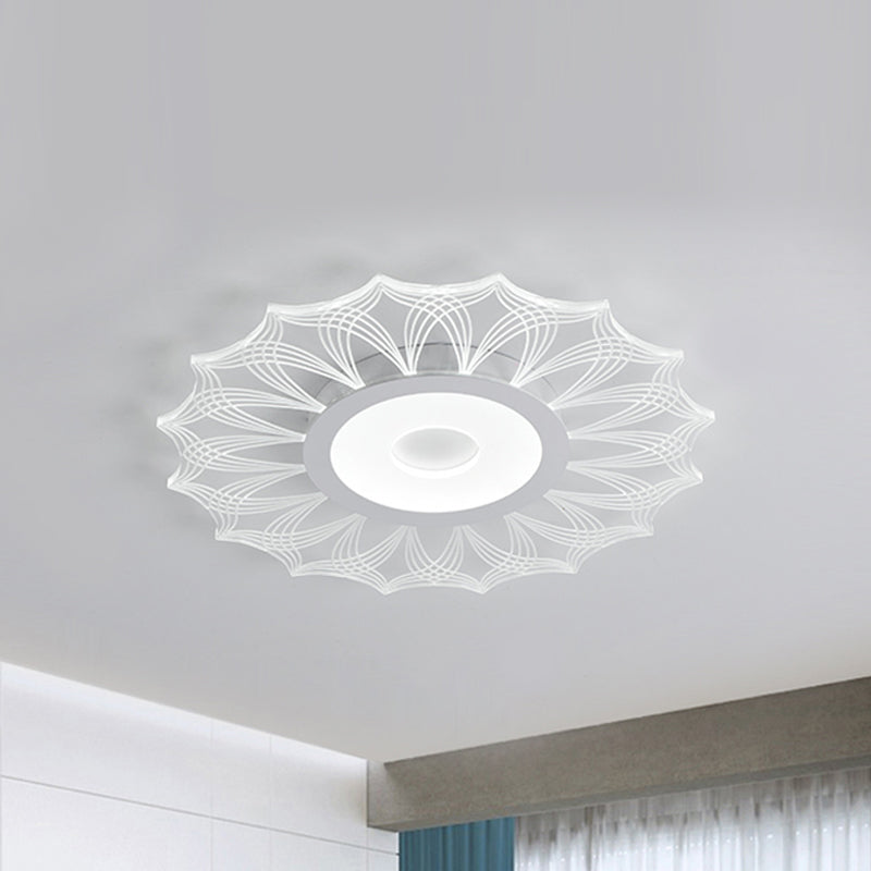 Contemporary Ultra Thin Led Flush Mount Ceiling Light Fixture For Bedroom - Clear Acrylic
