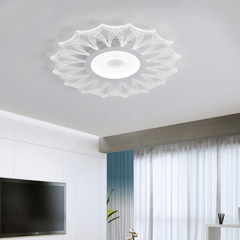 Contemporary Ultra Thin Led Flush Mount Ceiling Light Fixture For Bedroom - Clear Acrylic