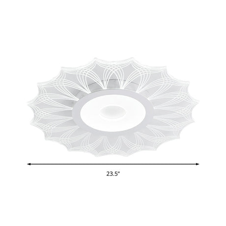 Contemporary Ultra Thin Led Flush Mount Ceiling Light Fixture For Bedroom - Clear Acrylic