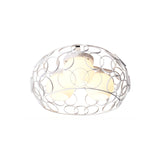 Nordic Drum Iron Cage Ceiling Light With Ball Glass Shade In White/Black Perfect For Dining Rooms