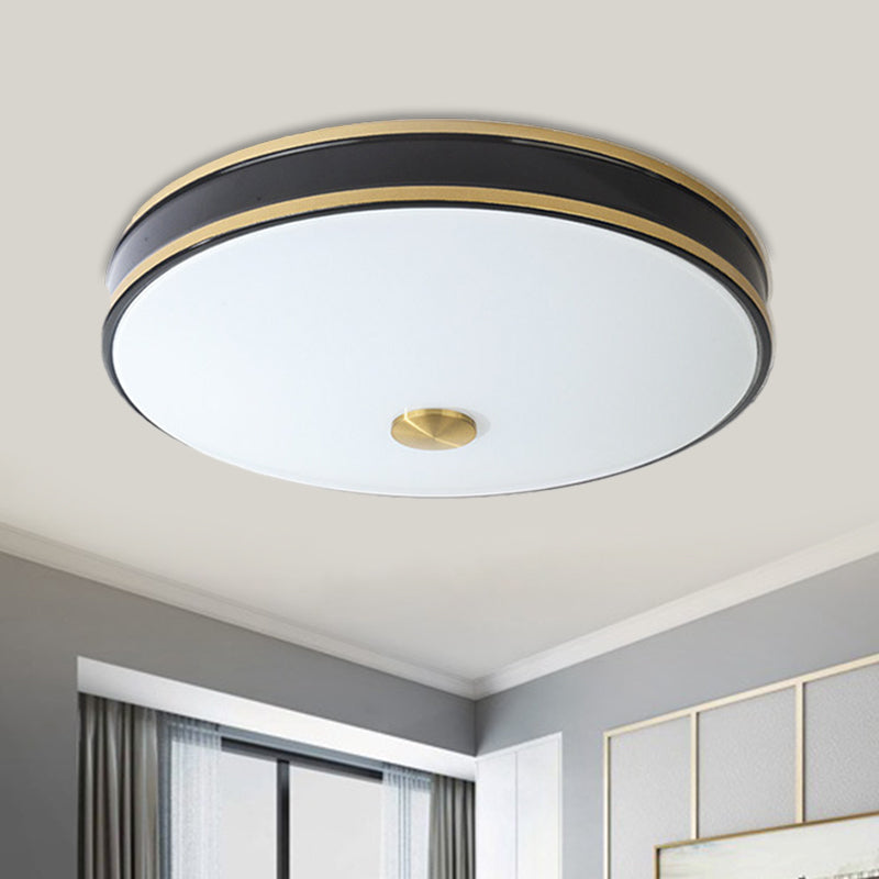 Black/Gold Round Led Flush Mount Ceiling Light - 12/19/15.5 Diameter Perfect For Bedrooms And