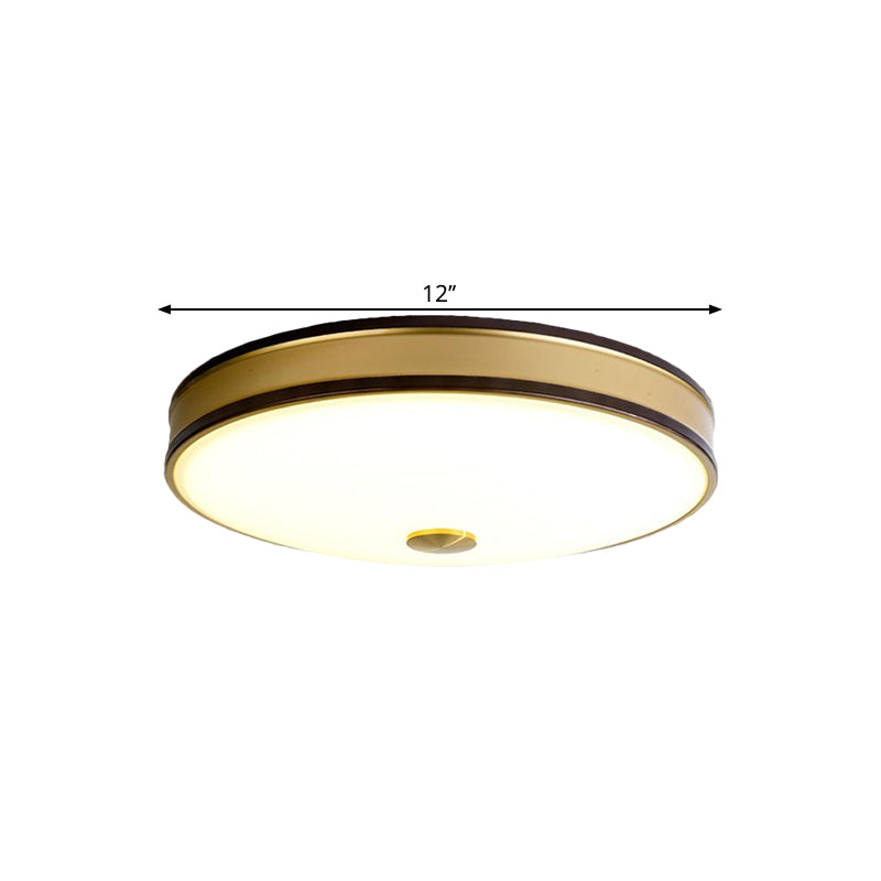 Black/Gold Round Led Flush Mount Ceiling Light - 12/19/15.5 Diameter Perfect For Bedrooms And