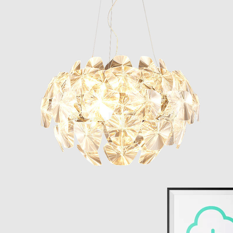 Modern Acrylic Pendant Lighting Fixture - 24/28.5/43 Wide Clear Ceiling Suspension Lamp
