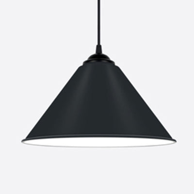 Modern Metal Cone Hanging Light 1-Light Pink/Yellow/Green Pendant 12’/14’/16’ Dia