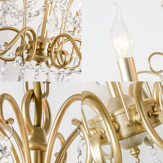 Moderne Pendelleuchte mit Kristallperlen und Champagner-Finish – 3/6 Lichter – Hängende Deckenleuchte

 Dieser überarbeitete Titel ist kürzer und prägnanter, enthält aber dennoch alle wichtigen Schlüsselwörter für SEO-Zwecke.