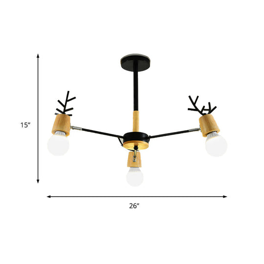 Sputnik Metal Chandelier - Modern Ceiling Hang Fixture With Bare Bulb For Bedroom 3/6/8 Lights