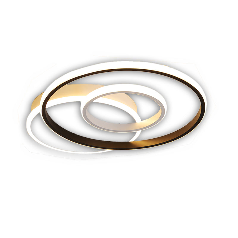 Minimalist Black & White Ceiling Light With Integrated Led - Warm/White - Multiple Sizes