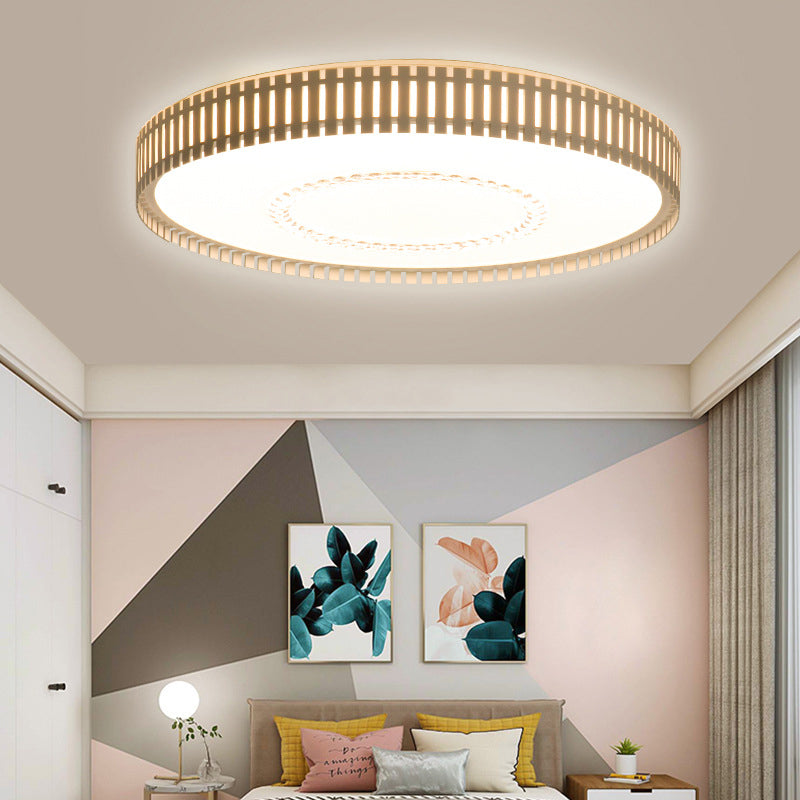 White Round Led Acrylic Flush Mount Ceiling Lamp - Simple And Versatile Lighting Fixture In
