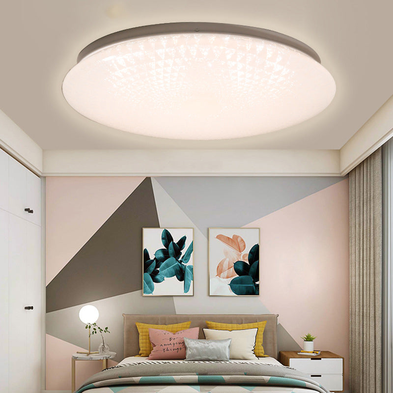 Modern Acrylic Led Ceiling Light Fixture In Warm/White/Natural – 15’/19’ Dia White / 15’ Natural