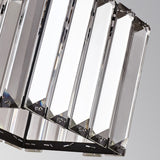 Contemporary Black Crystal Pendant Lamp - Cubic Dining Room Ceiling Light