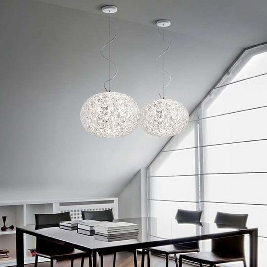 Contemporary Led Crystal Hanging Ceiling Light For Dining Room Clear / 10