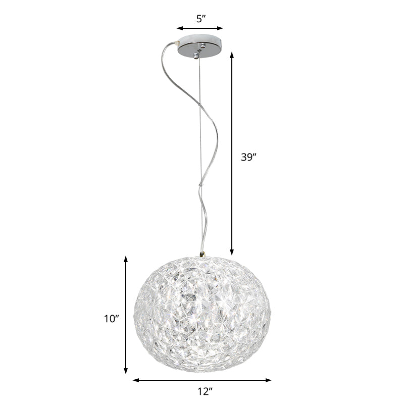 Contemporary Led Crystal Hanging Ceiling Light For Dining Room