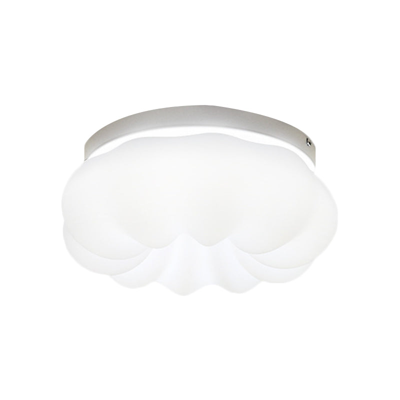 Cloud - Like Ceiling Lamp: Simplicity Led Flush Mount Fixture In 3 Colors 12’/18’ Width