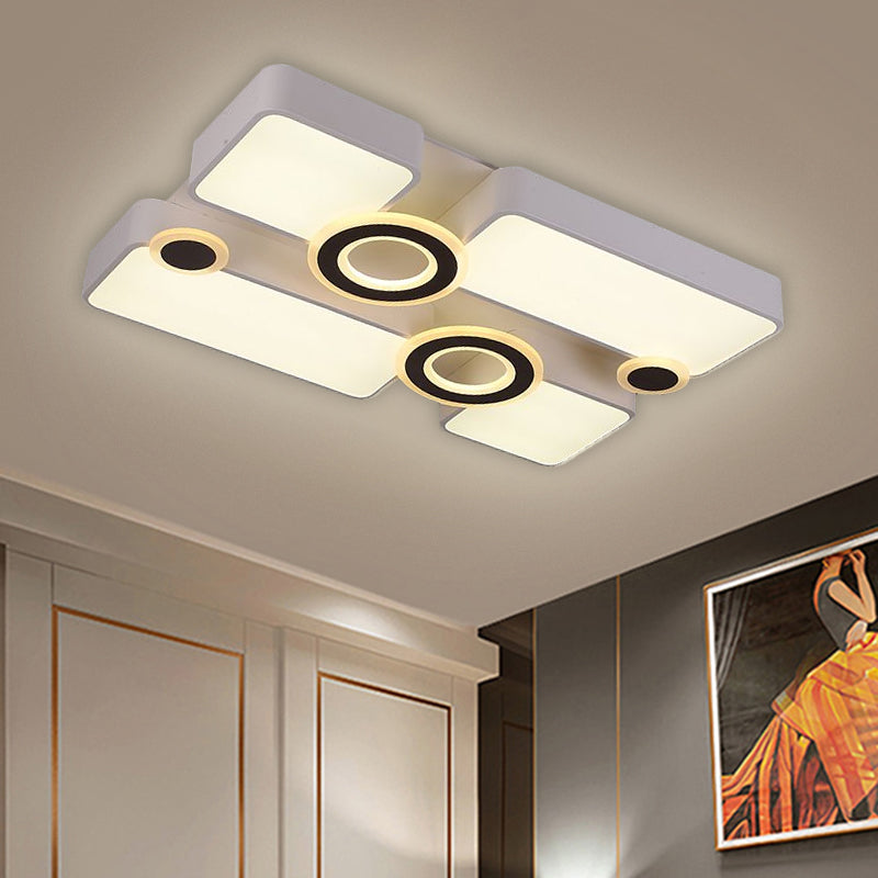 Simplicity Acrylic Led Ceiling Light - White 3 Color Options 24.5’/35.5’/43’ Sizes / 35.5’