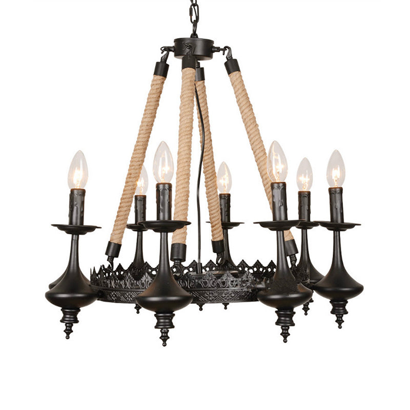 Vintage Industrial Pendant Light With Exposed Bulbs - 3/6 Heads Metal Ceiling Fixture For Living