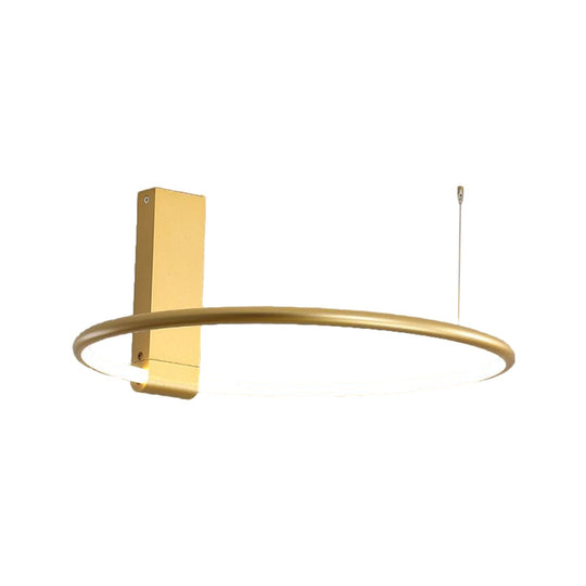 16’/23.5’ Wide Ring Led Flush Mount Ceiling Lamp In Modern Metallic Black/White/Gold Finishes