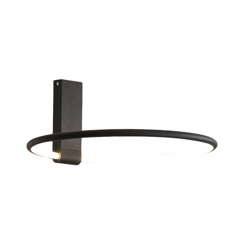 16’/23.5’ Wide Ring Led Flush Mount Ceiling Lamp In Modern Metallic Black/White/Gold Finishes