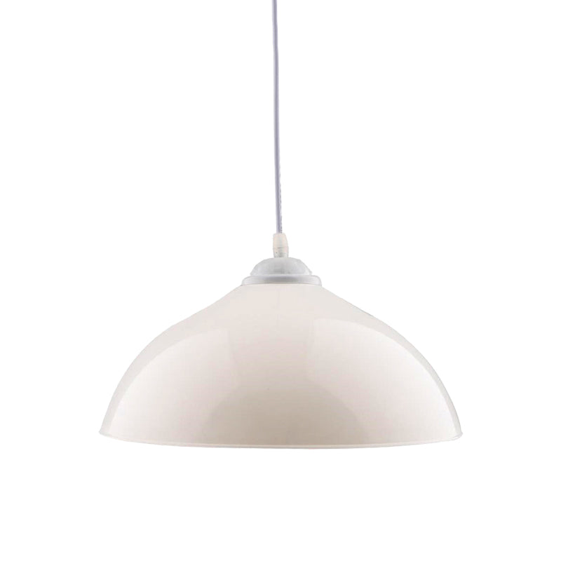 Modern Metallic Bowl Pendant Light - Polished Black/Grey Finish